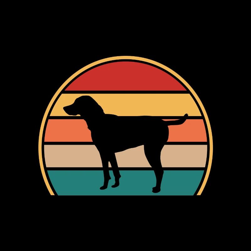 Schwarz und Tan Virginia Foxhound Hund Silhouette