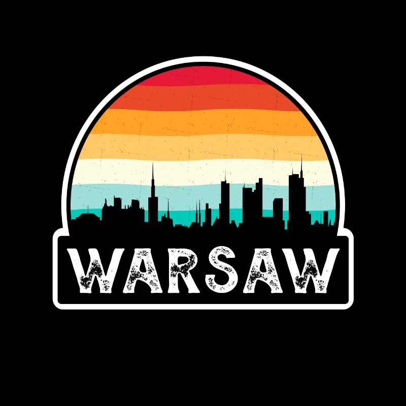 Varsovie Pologne Flag Skyline Souvenir de voyage