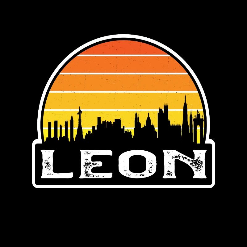 Souvenir de voyage Leon Mexico Flag Skyline