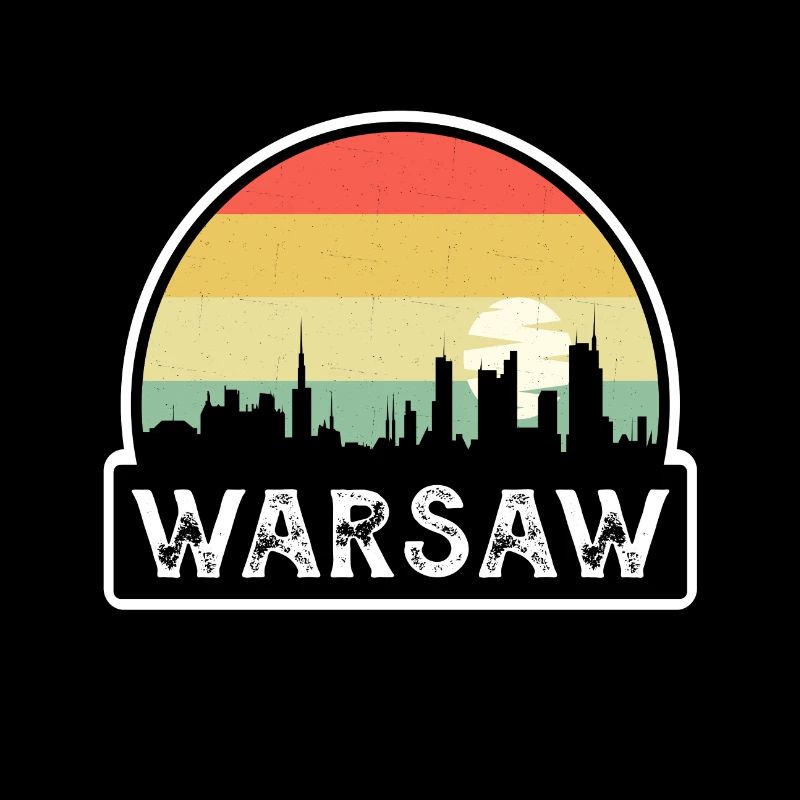 Varsovie Pologne Flag Skyline Souvenir de voyage