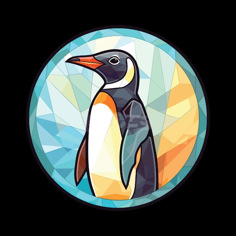 Pinguin Bunte Aquarell-Tierillustration