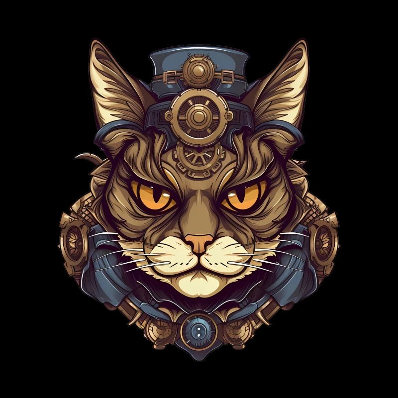 Steampunk Chat Tête de Chat