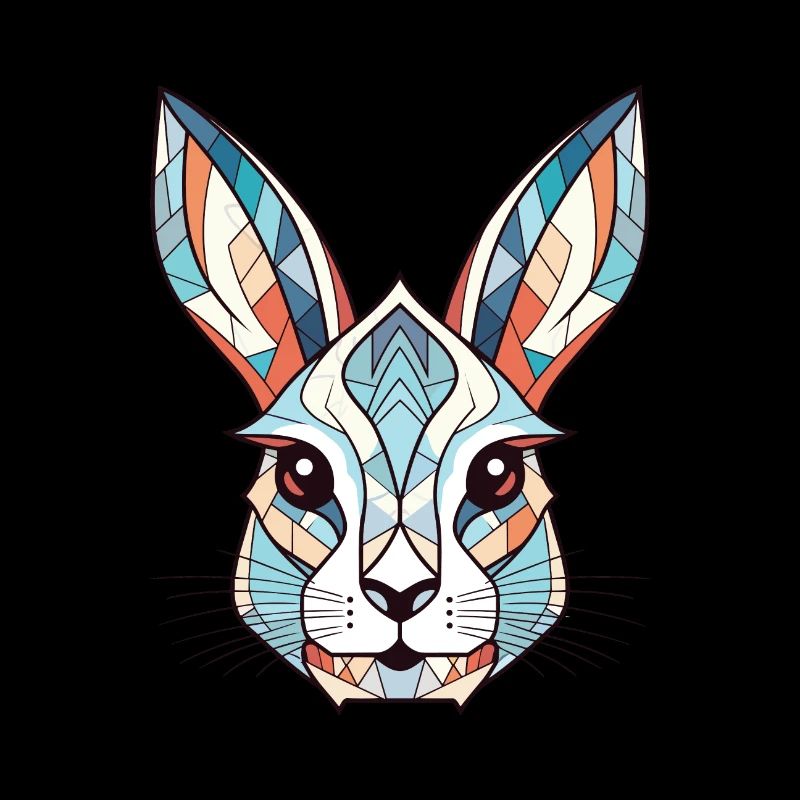 Lapin blanc Aquarelle colorée Animal Cartoon