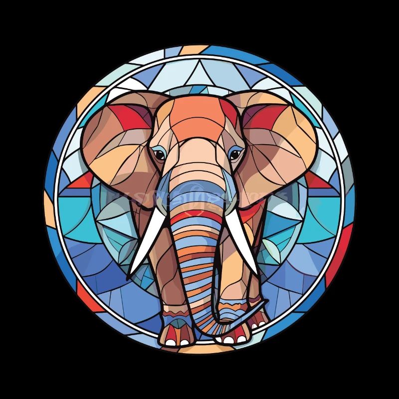 Elefant buntes Aquarell Tier Illustration
