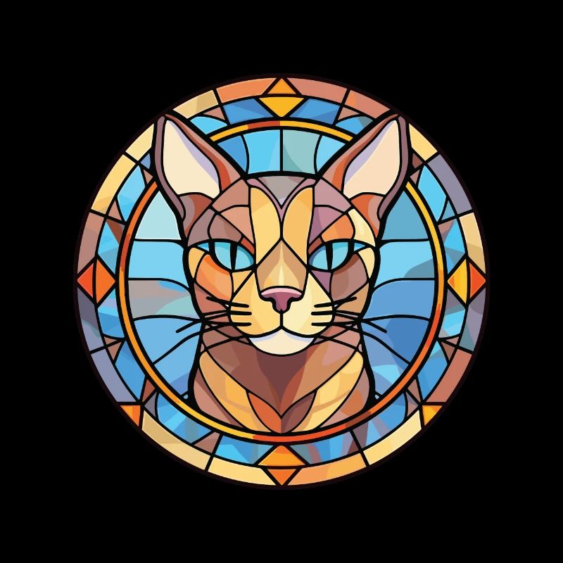 Illustration à l’aquarelle colorée de chat Mau arabe