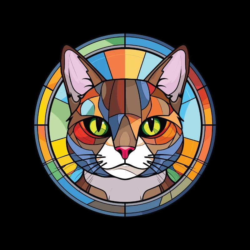 Sokoke Cat Breed Illustration aquarelle colorée