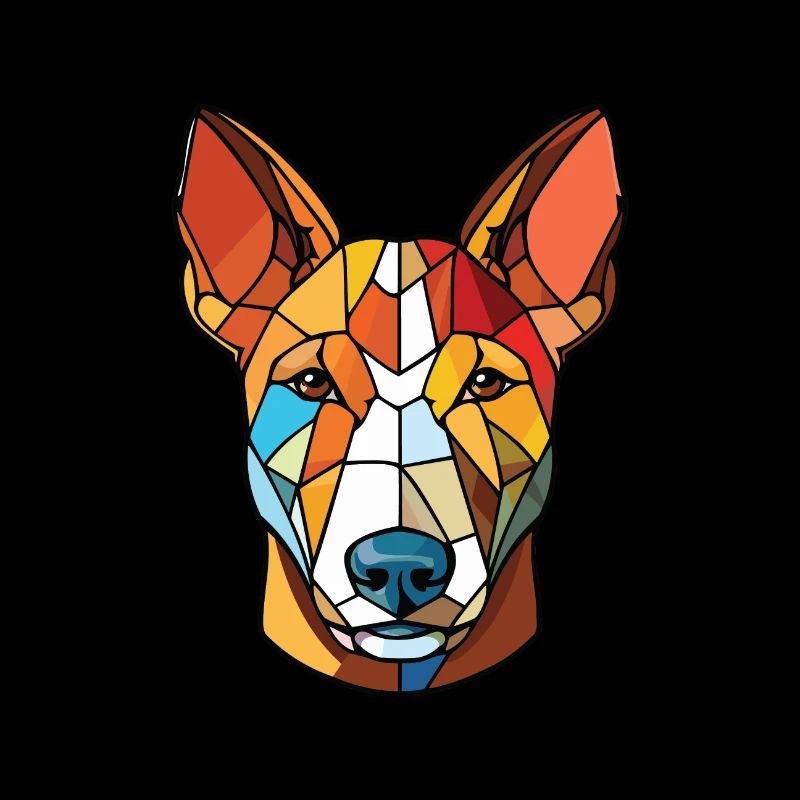 Bullterrier-Hunderasse Aquarell-Illustration
