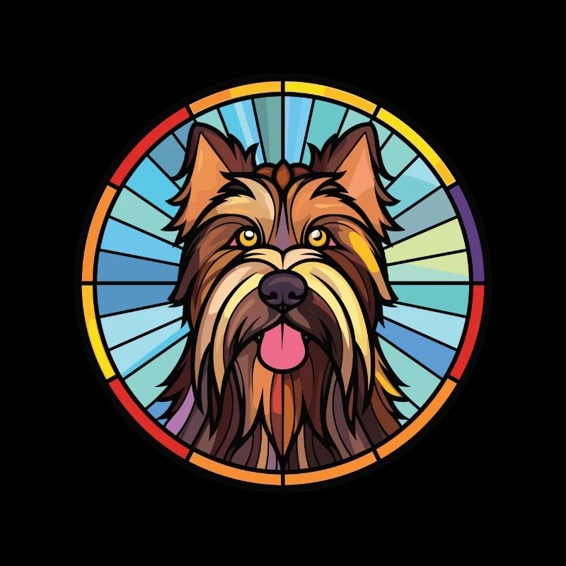 Skye Terrier Hunderasse Aquarell Illustration