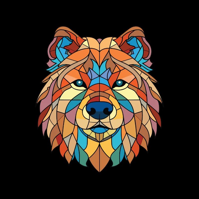 Eurasier Hunderasse Aquarell Glas Illustration