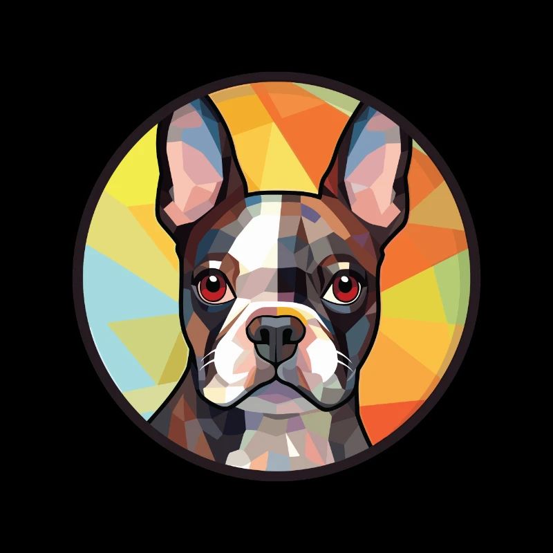 Boston Terrier Hunderasse Aquarell Illustration