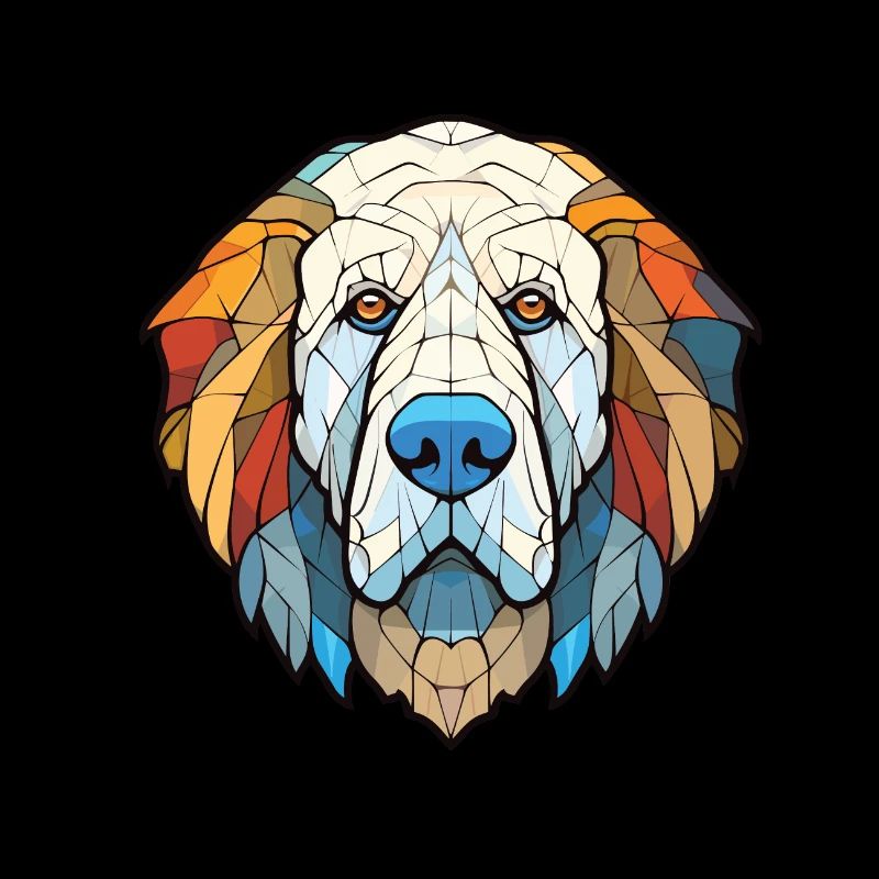 Pyrenäen-Mastiff-Hunderasse Aquarell-Illustration