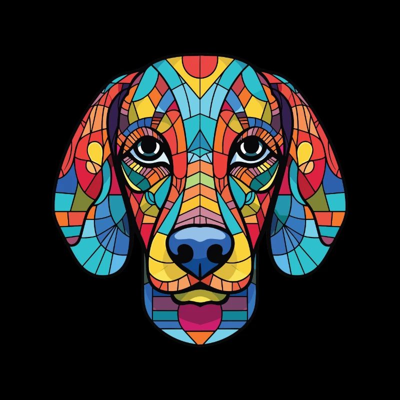 Illustration à l’aquarelle colorée de race de chien Phalene