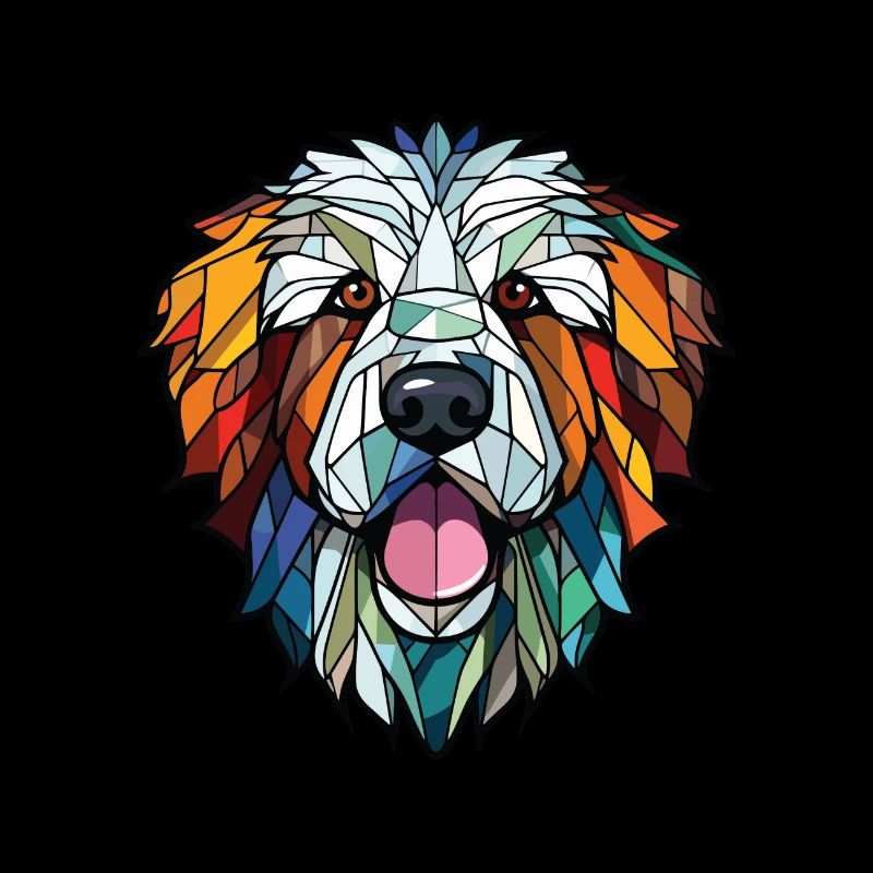 Pyrenäen-Schäferhund-Rasse buntes Aquarell