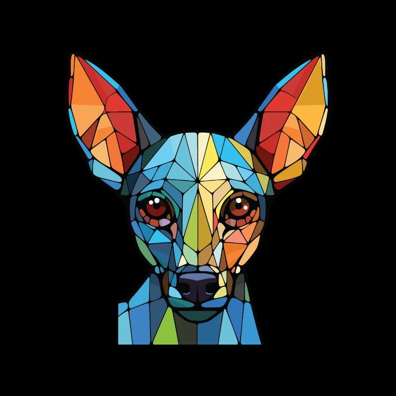 Xoloitzcuintli Dog Breed Watercolor Illustration