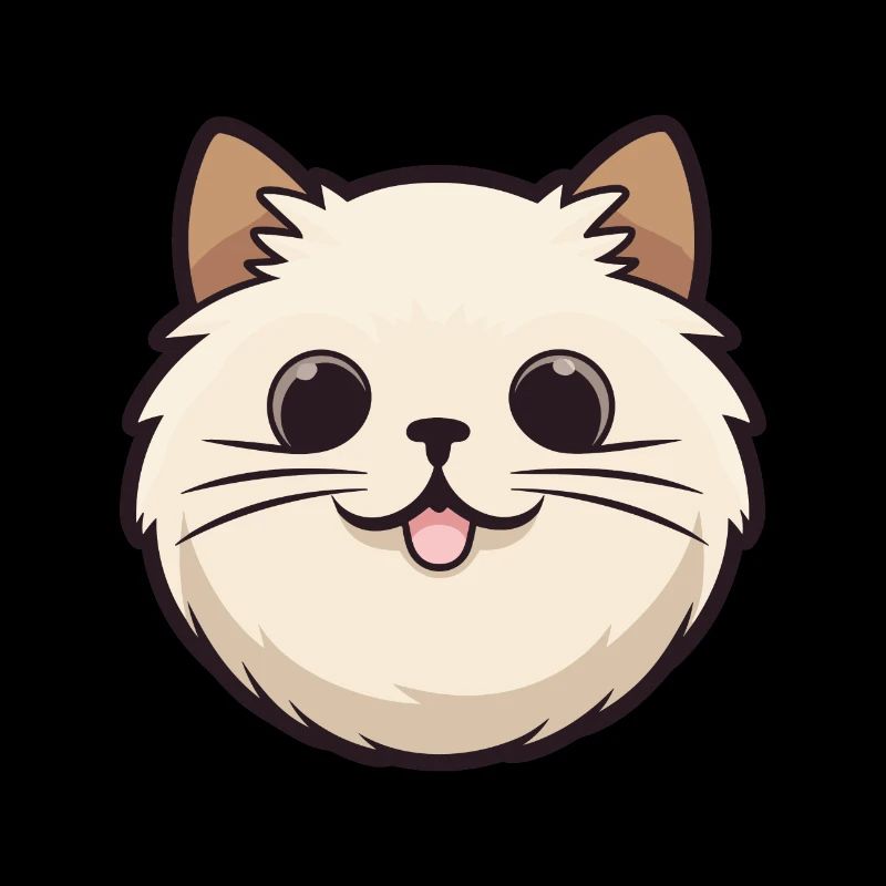 Illustration à l’aquarelle de dessin animé de chat de Birmanie