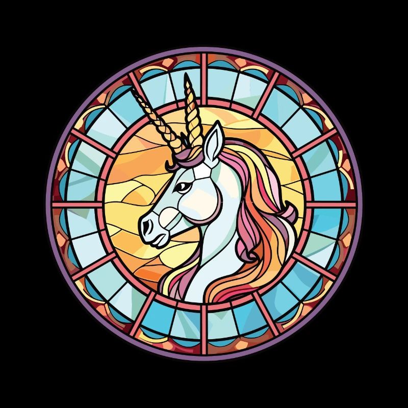 Einhorn bunte Aquarell Tier Illustration