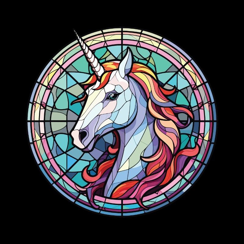 Einhorn bunte Aquarell Tier Illustration