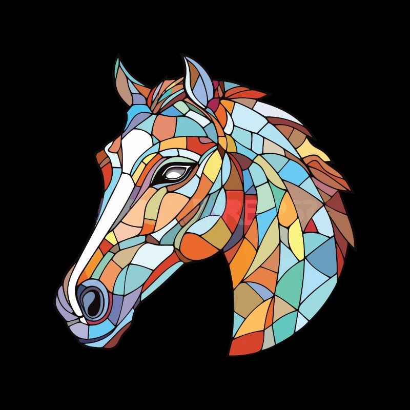 Cheval Aquarelle Colorée Animal Illustration D’animaux De Compagnie