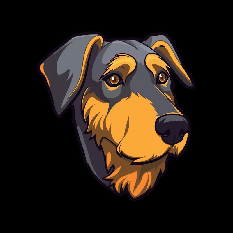 Jagdterrier Hunderasse Cartoon Kawaii Illustration
