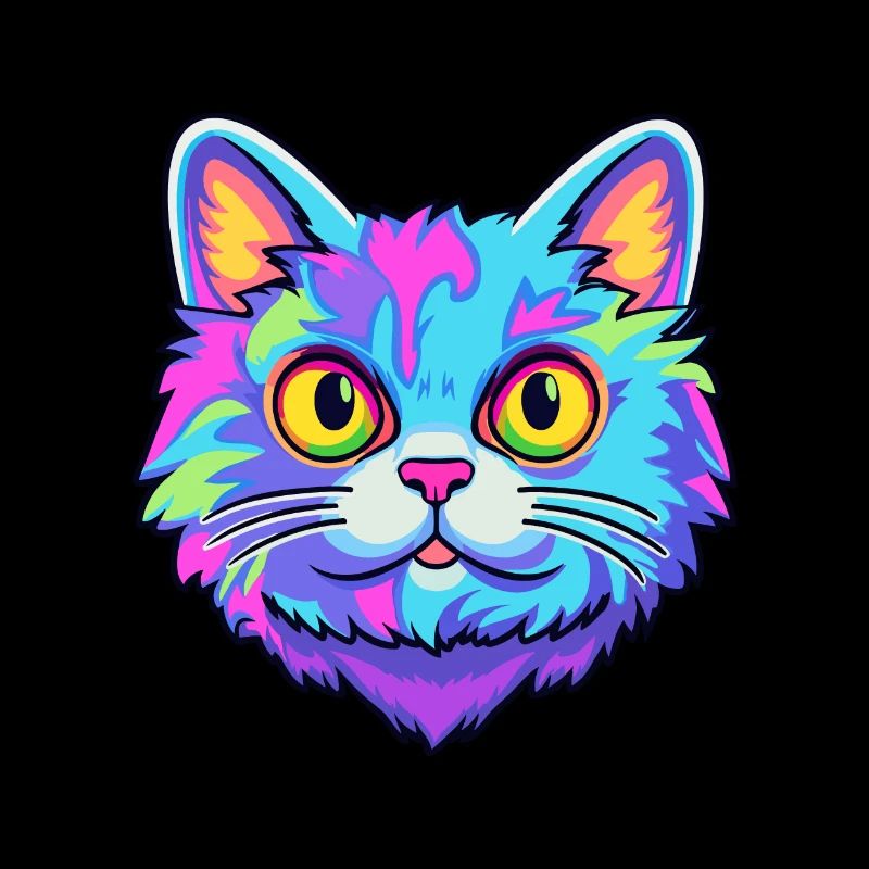 Britisch Kurzhaar Katze Aquarell Karikatur Kawaii