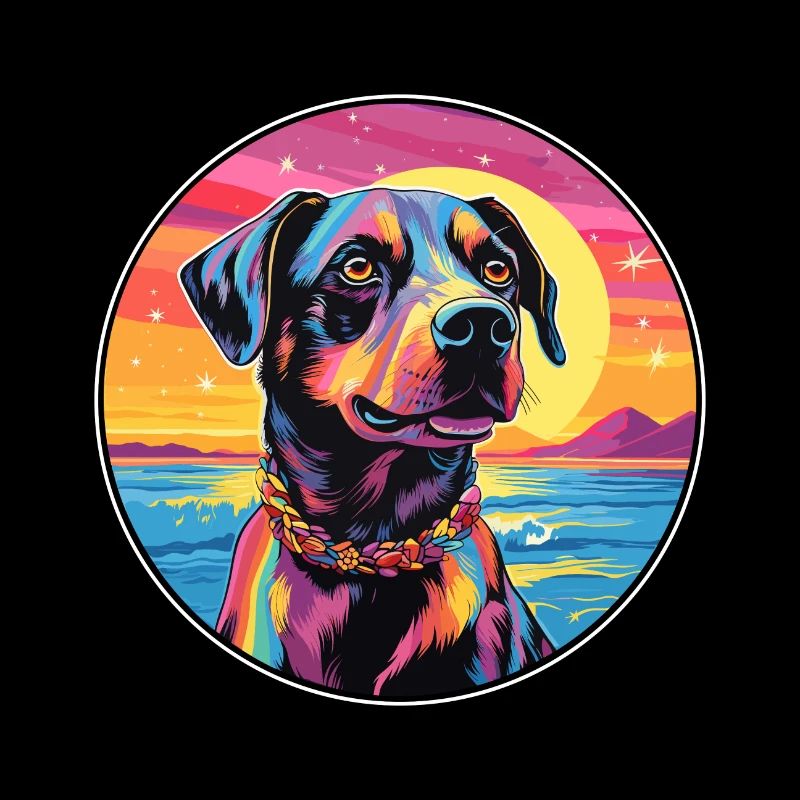 Schweizer Laufhund Hunderasse Bunte Karikatur Wate