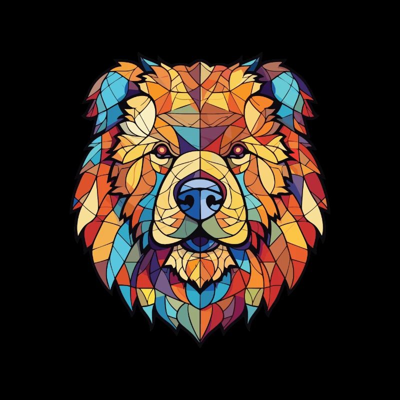 Chow Chow Hunderasse Aquarellglas Illustration