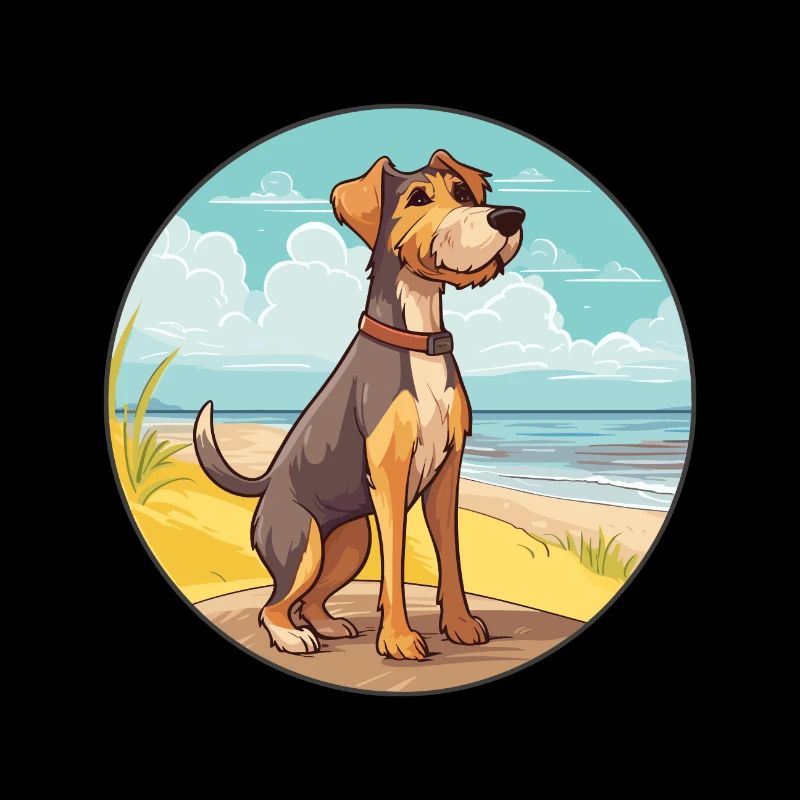 Deutsche Jagdterrier Hunderasse Cartoon Kawaii