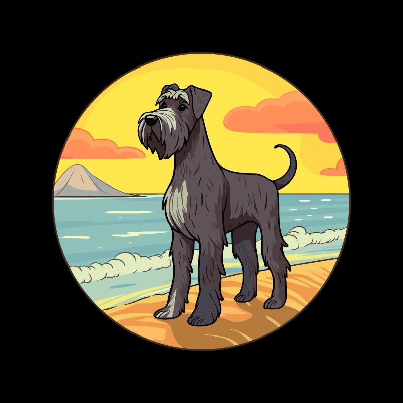 Géant Schnauzer chien race Cartoon Kawaii Clipart