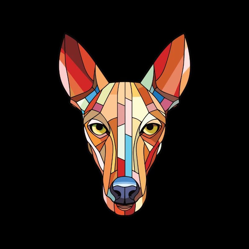 Pharaon chien chien aquarelle colorée Animal de compagnie