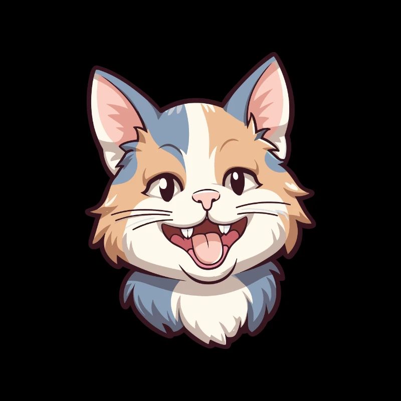 Diluer Calico chat dessin animé aquarelle Illustration
