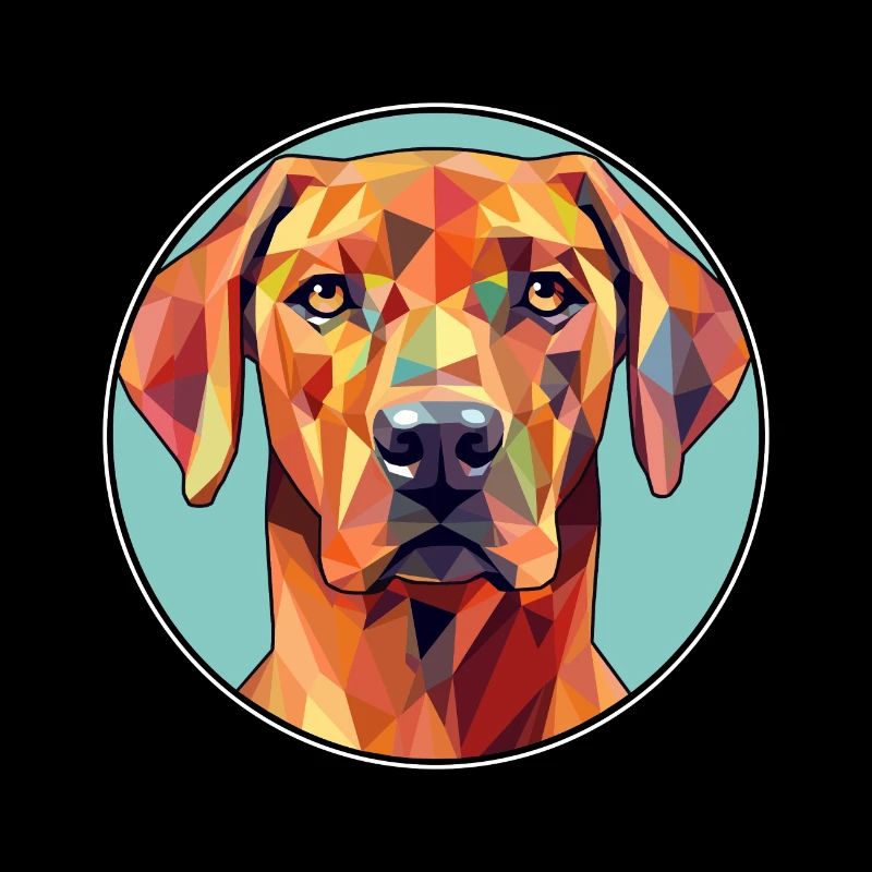 Rhodesian Ridgeback Hund Buntes Glas Buntes Auto