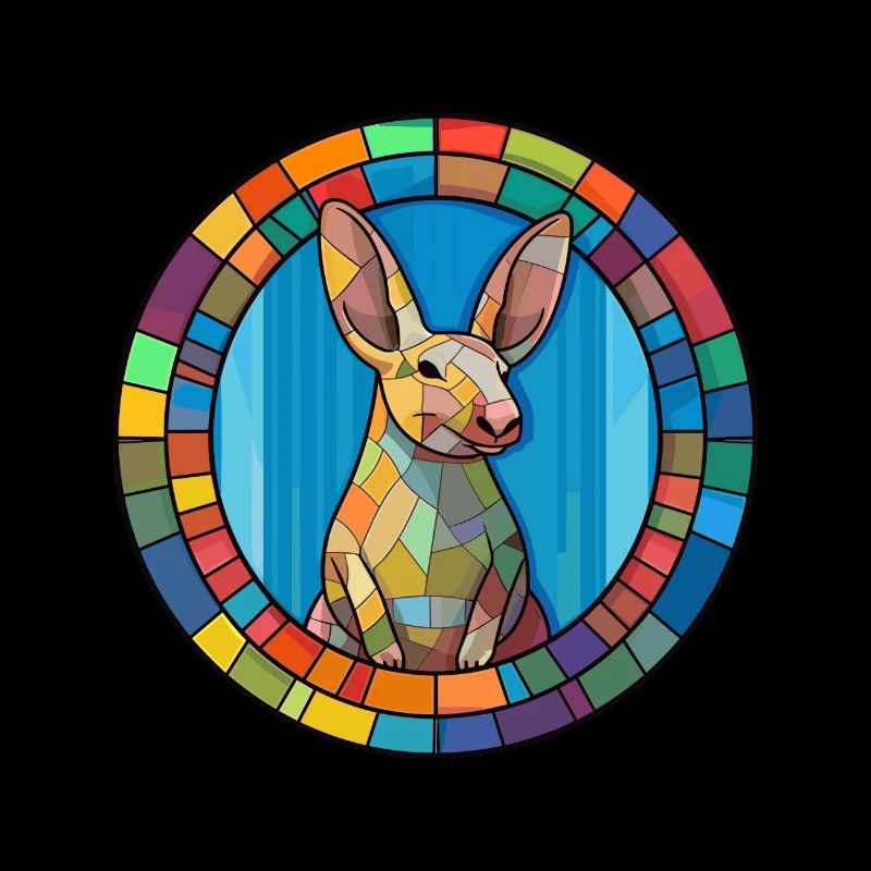 Aardvark Vitrail Coloré Dessin animé Kawaii Pet