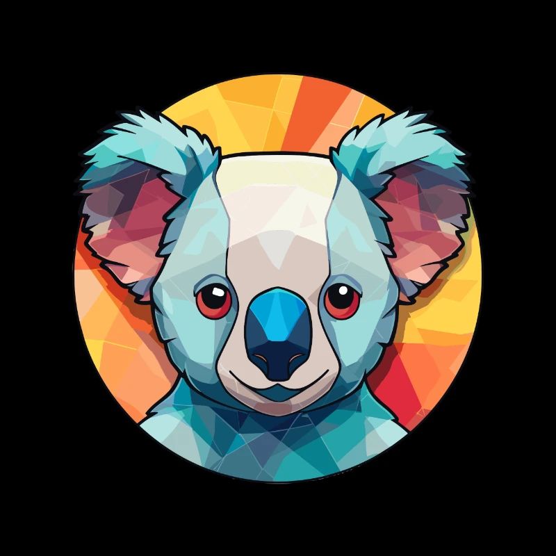 Koala Buntglas Bunte Karikatur Kawaii Tier