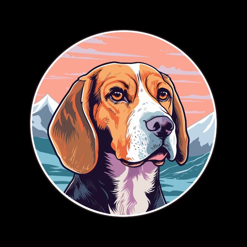 Beagle Hunderasse Karikatur Kawaii Aquarell