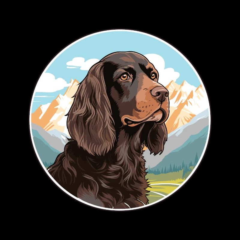 Boykin Spaniel Hunderasse Cartoon Kawaii Aquarell