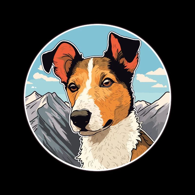 Chilien Fox Terrier chien race dessin animé kawaii eau
