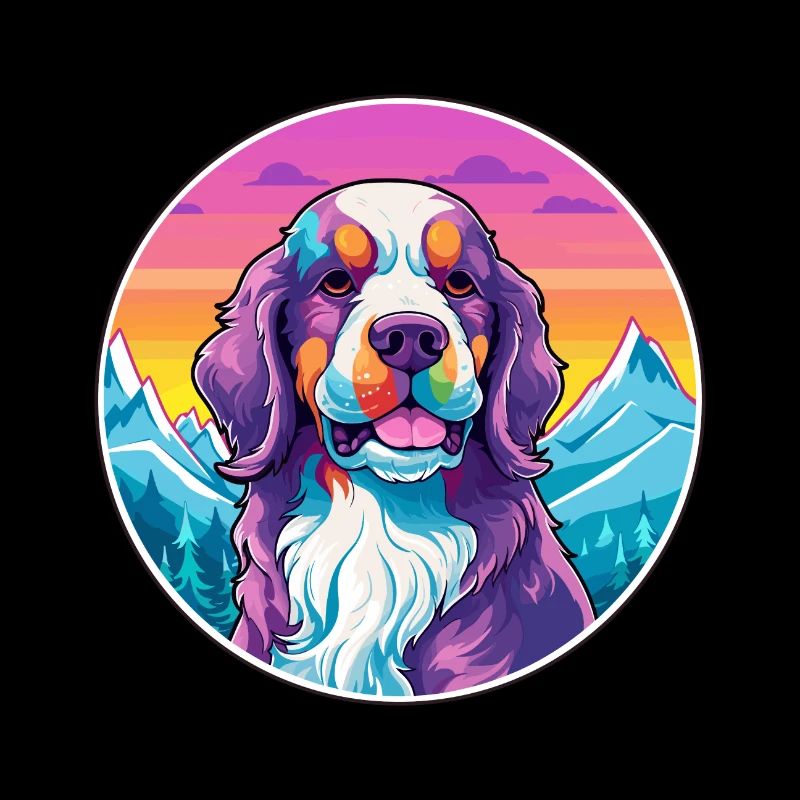 Billy Dog Breed Cartoon Kawaii aquarelle