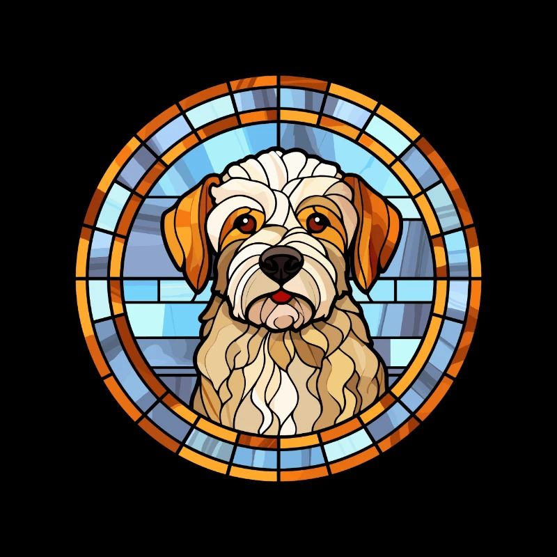 Dandie Dinmont Terrier Hunderasse Buntglas Col