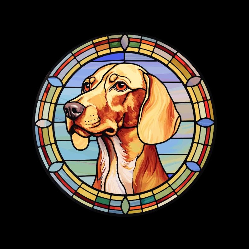 Grand Anglo Français race de chien vitrail couleur