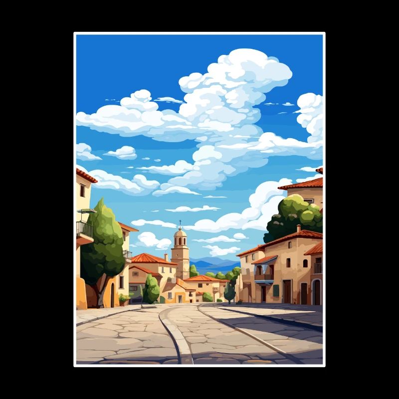 Estrémadure Espagne Vintage voyage affiche Souvenir