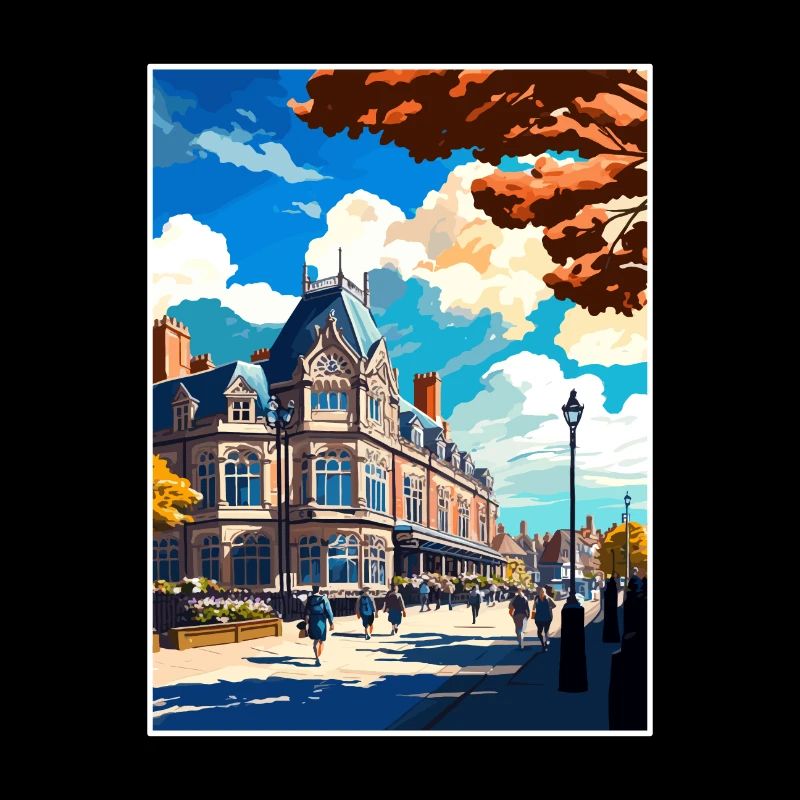 Harrogate Angleterre Vintage voyage affiche Souvenir