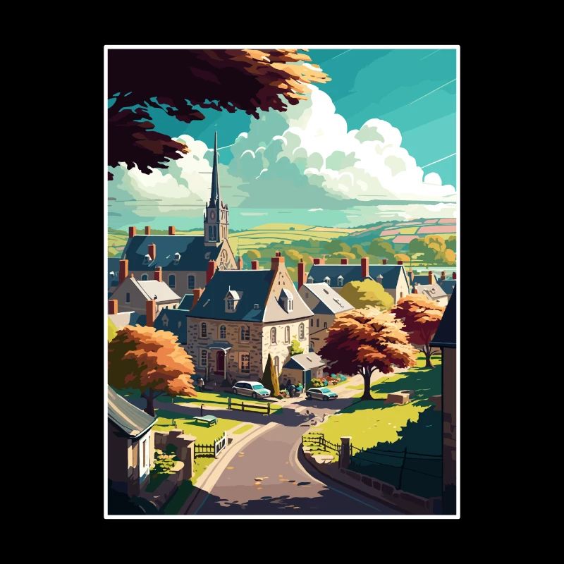 Bathampton Angleterre Vintage voyage affiche Souvenir