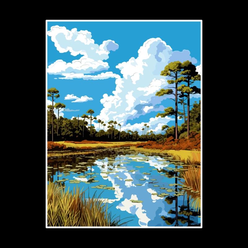John Pennekamp State Park Floride affiche de voyage