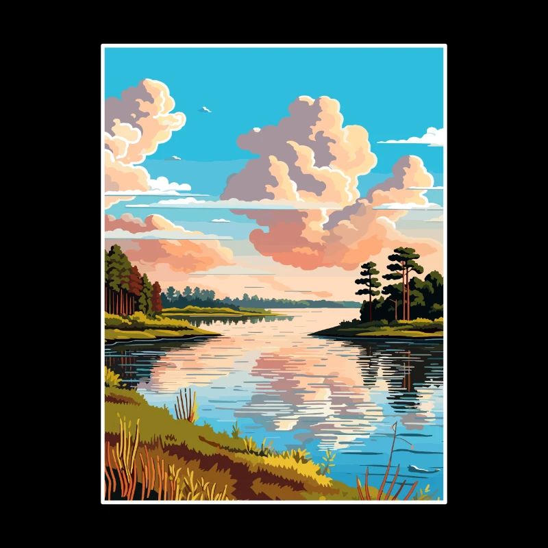 Toledo Bend Reservoir Texas Vintage affiche de voyage