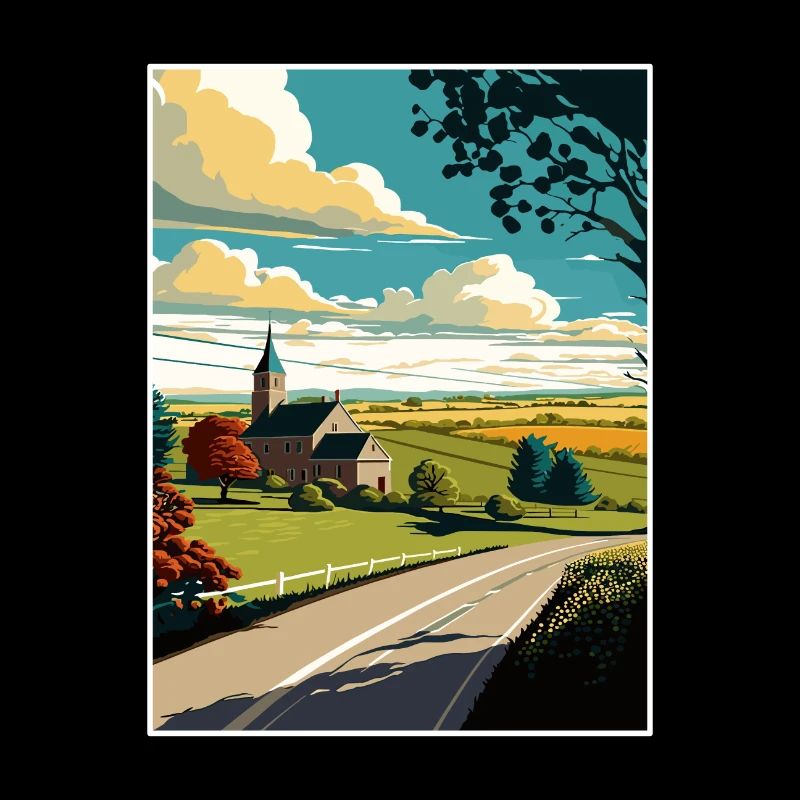 Affiche de voyage du comté de Lancaster en Pennsylvanie