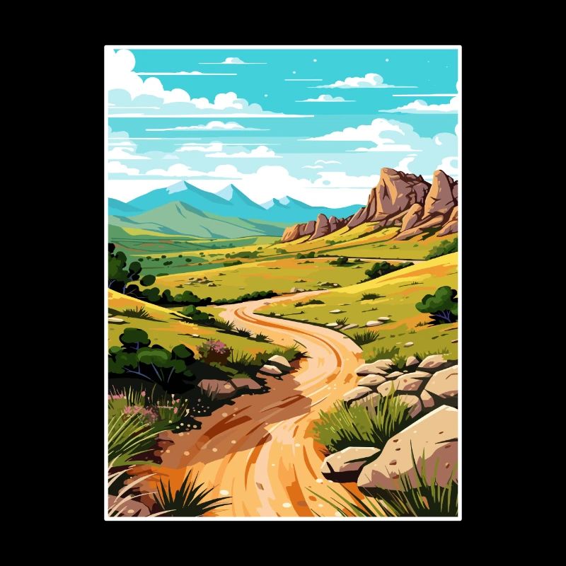 Affiche de voyage du parc d’État de Davis Mountain au Texas