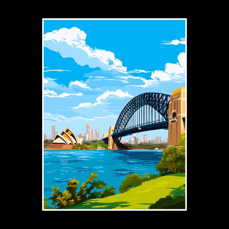 Sydney Harbour Bridge Australien Reiseposter