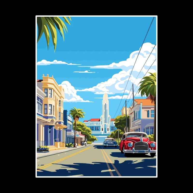 Napier Deco Historic District Nz Affiche de voyage