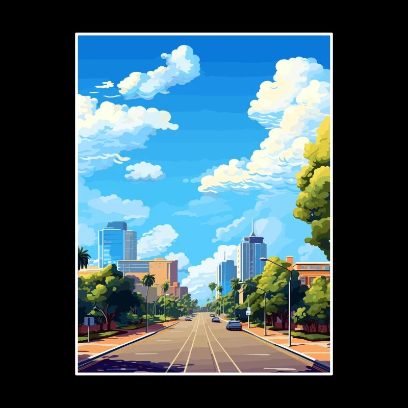 Perth Australien Deko Vintage Reiseposter WPA Kunst