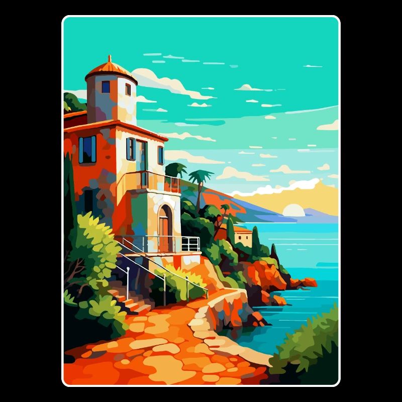 Costa Brava Spanien Vintage Reiseplakat Souvenir